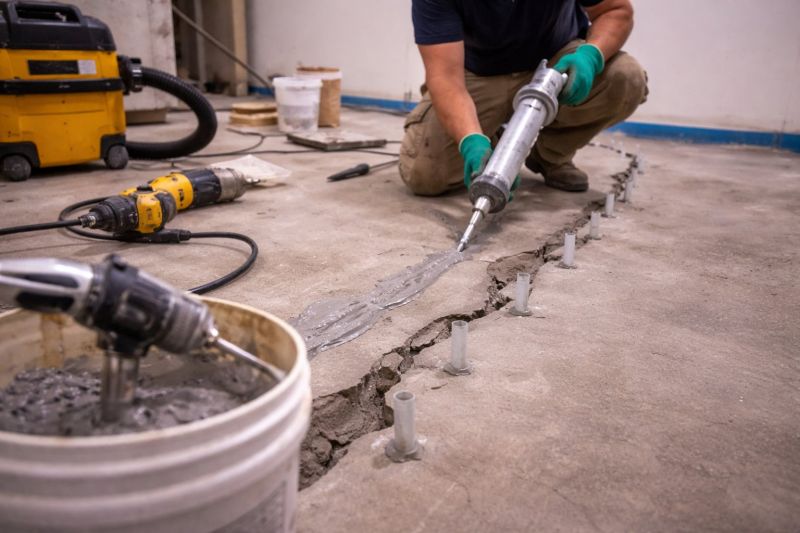 Cracked Basement Floor Repair in Menifee, CA